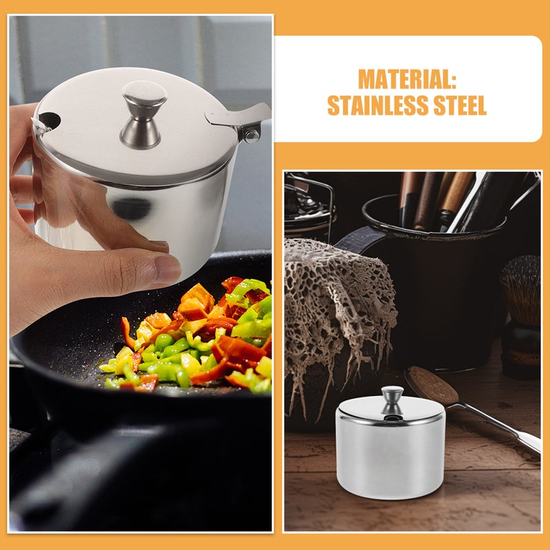 🍳 وعاء من الفولاذ المقاوم للصدأ مع غطاء للمطبخ تصميم حديث دائري - Image 4