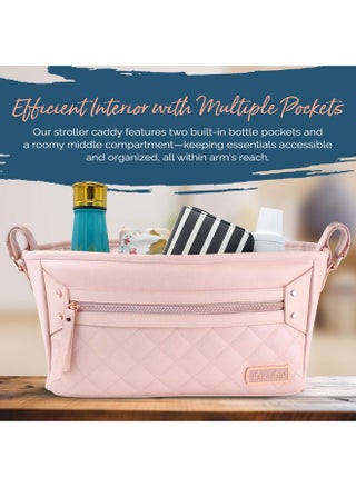 Itzy Ritzy Adjustable Stroller Caddy/Organizer - Stroller Organizer Bag Featuring Front Zippered Pocket, 2 Built-in Interior Pockets & Adjustable Straps to Fit Nearly Any Stroller (Blush) - pzsku/Z6B5E37C77057BDB06873Z/45/1747740267/e4fc5c59-dc18-41f0-90fa-b00677e04954