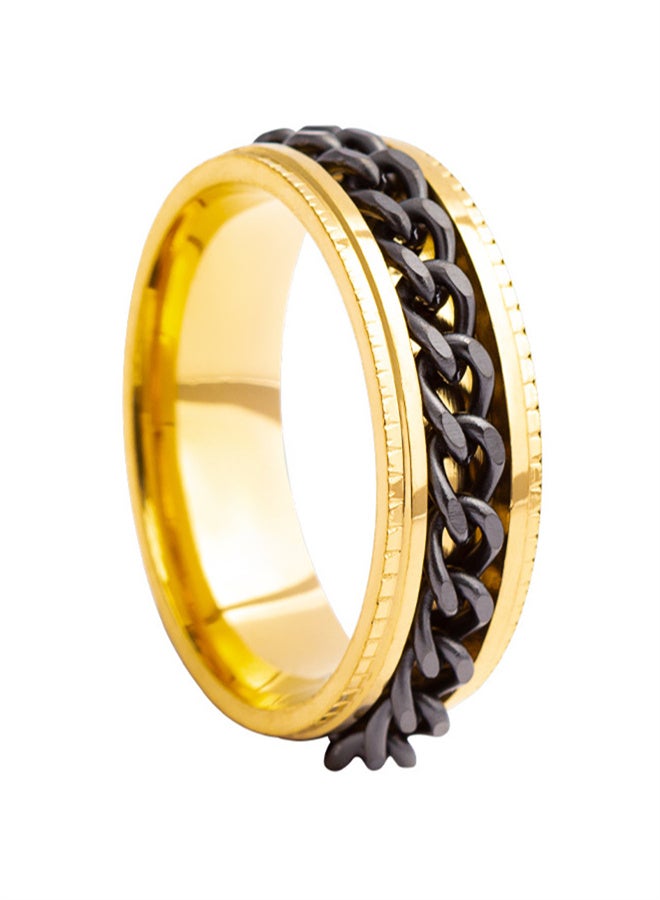 Men's Chain Turn Stainless Steel Stress Relief Ring Standard US Sizes - Image 1