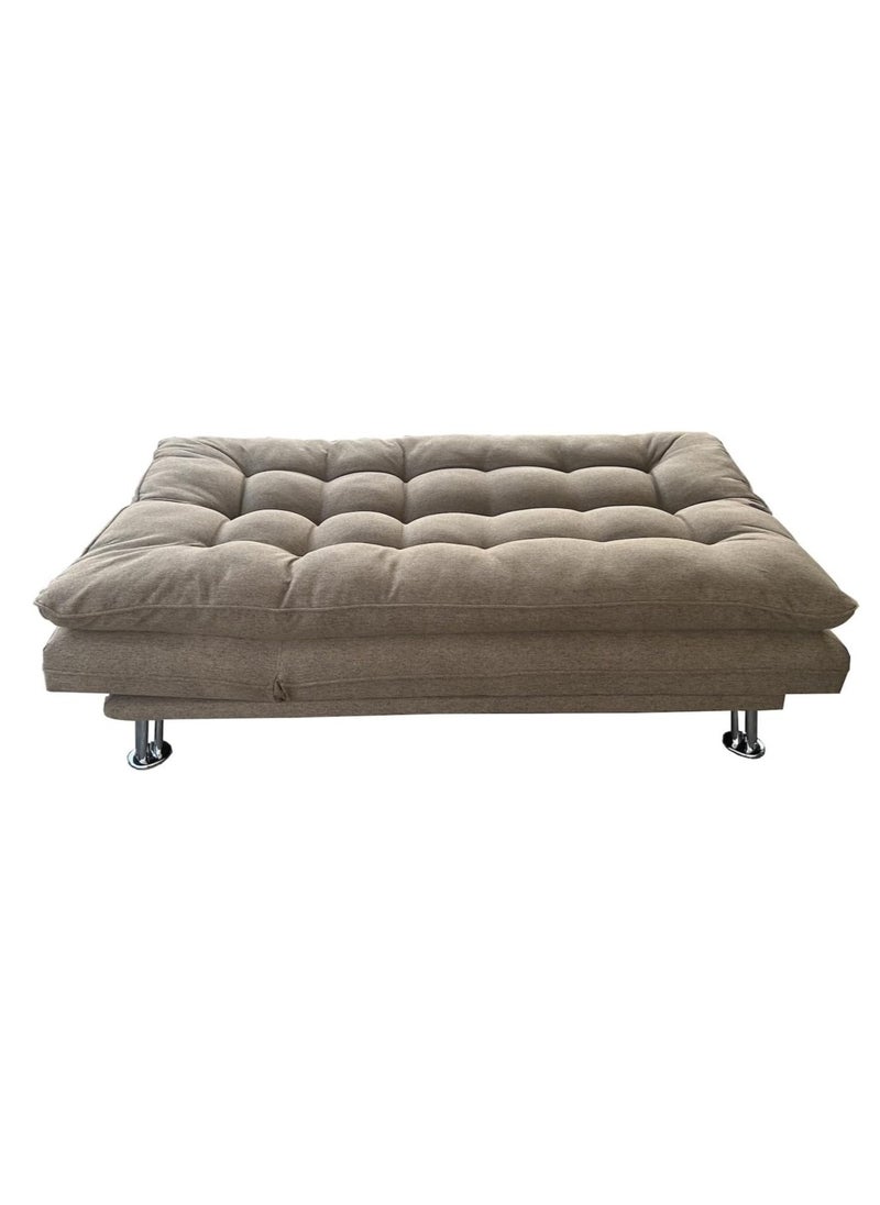 KARNAK Karnak Home Amos Sofa Cum Bed Sleeping Fabric Sofa Three Seat Sofabed Modern Design Living Room Sofa Brown 180X110X75 Cm  - Image 3