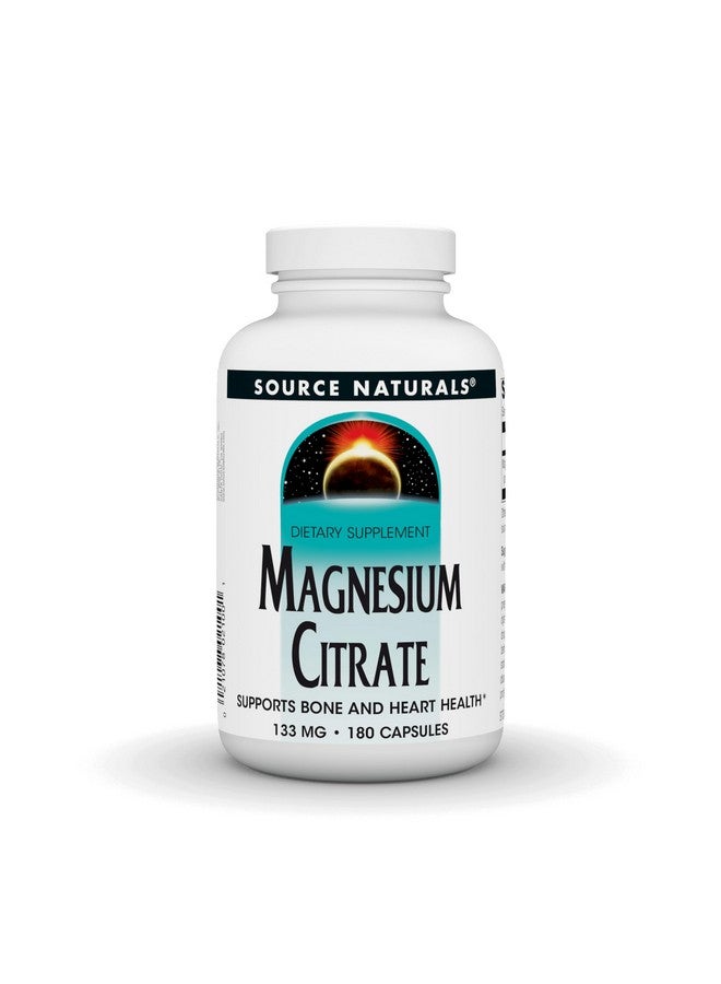 سيترات المغنيسيوم من Source Naturals، يدعم صحة العظام والقلب* 133 مجم - 180 كبسولة