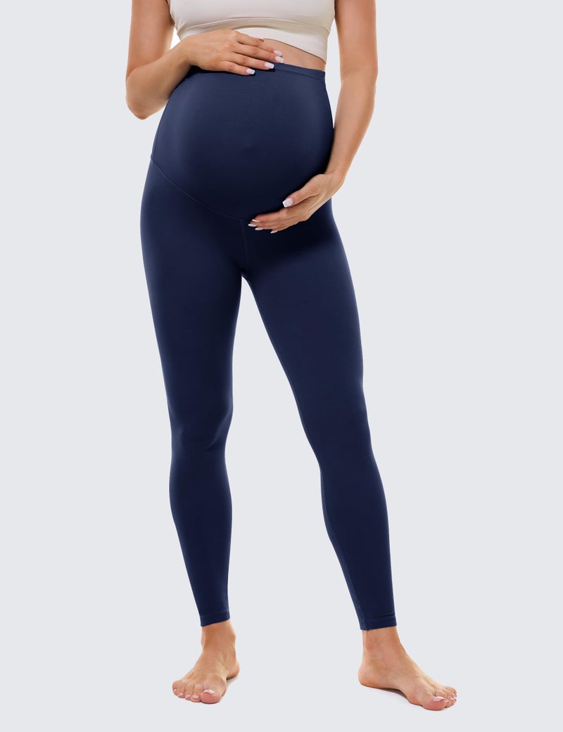 Buttergene Womens Clouduxi Maternity Leggings Over The Belly 25'' Soft Workout Activewear Yoga Pregnancy Pants Clothes Navy - Image 2
