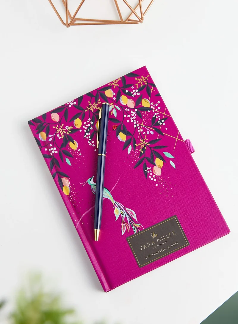 Sara Miller B6 Printed Notebook & Pen Set