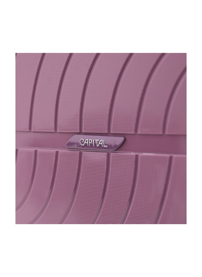 CAPITAL Unbreakable Hardshell PP Luggage Set with 8 Wheels Thick Shell Multi Layer PP 5 Piece Set,Purple (BC-12",S-20",M-24",L-28",XL-32")  - Image 4