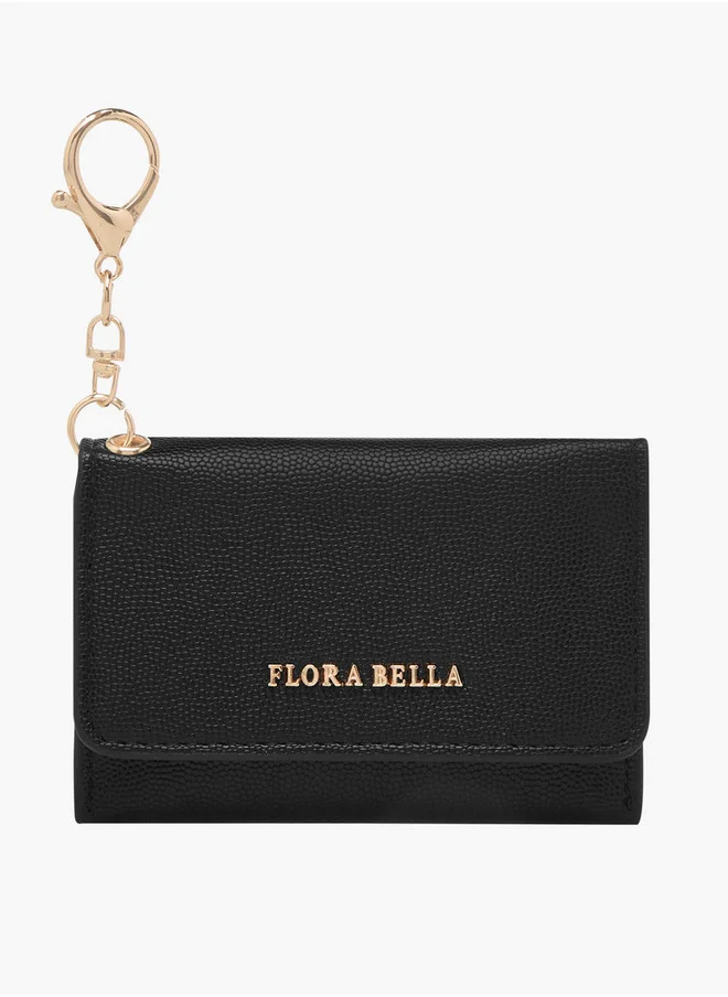 Flora Bella By Shoexpress Textured Cardholder with Keyring