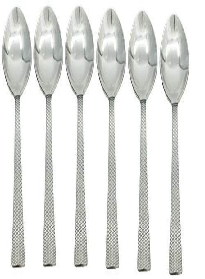 Olrada Stainless Steel Heavy Quality 6pcs Spoon Set (Diamond Design)