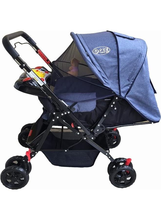 Bambio عربة أطفال -بني-أزرق - Image 2