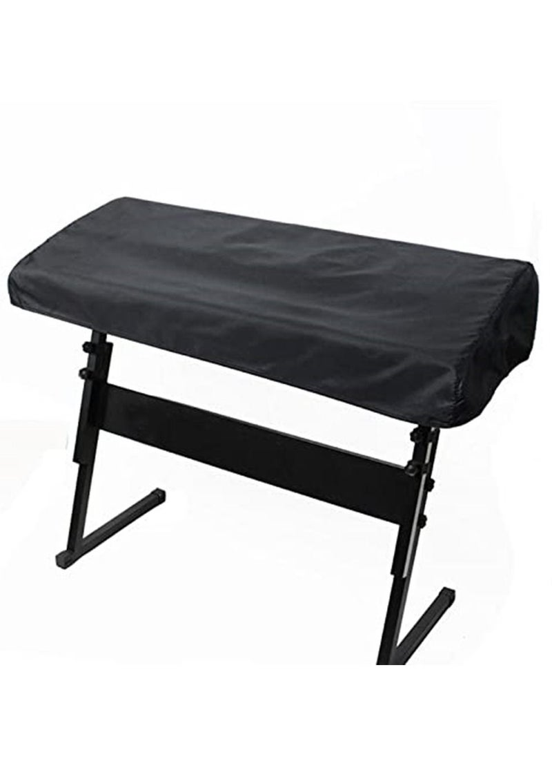 null - 61 Keys Piano Keyboard Dust Cover Adjustable Electric Piano Keyboard Covers for Digital Electric Pianos Full Cover Elastic Lock Music keyboard Protector Cover (Black) - Image 1