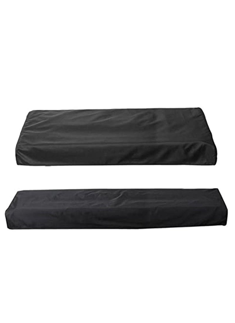 null - 61 Keys Piano Keyboard Dust Cover Adjustable Electric Piano Keyboard Covers for Digital Electric Pianos Full Cover Elastic Lock Music keyboard Protector Cover (Black) - Image 1