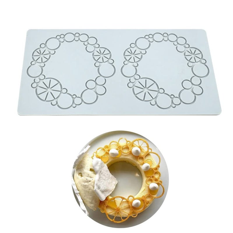 TUKE Silicone Molds 3D Hollow Leaf Chocolate Molds Honeycomb Bee Candy Mold Flower Pattern Fondant Mold Cake Topper Sugar Craft Decoration (K_Lemon_10.4 * 5.28 * 0.12inch) - Image 2