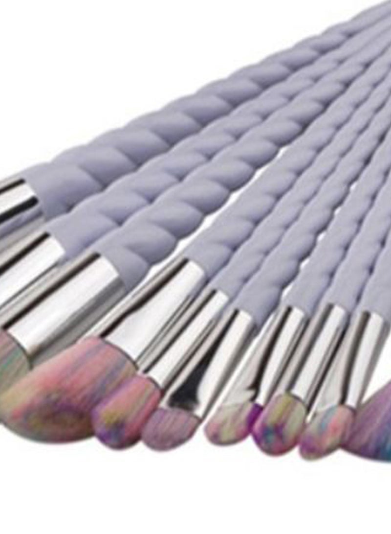 10-Piece Makeup Brush Set Multicolour - Image 2