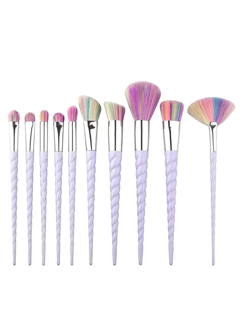 10-Piece Makeup Brush Set Multicolour - Image 1