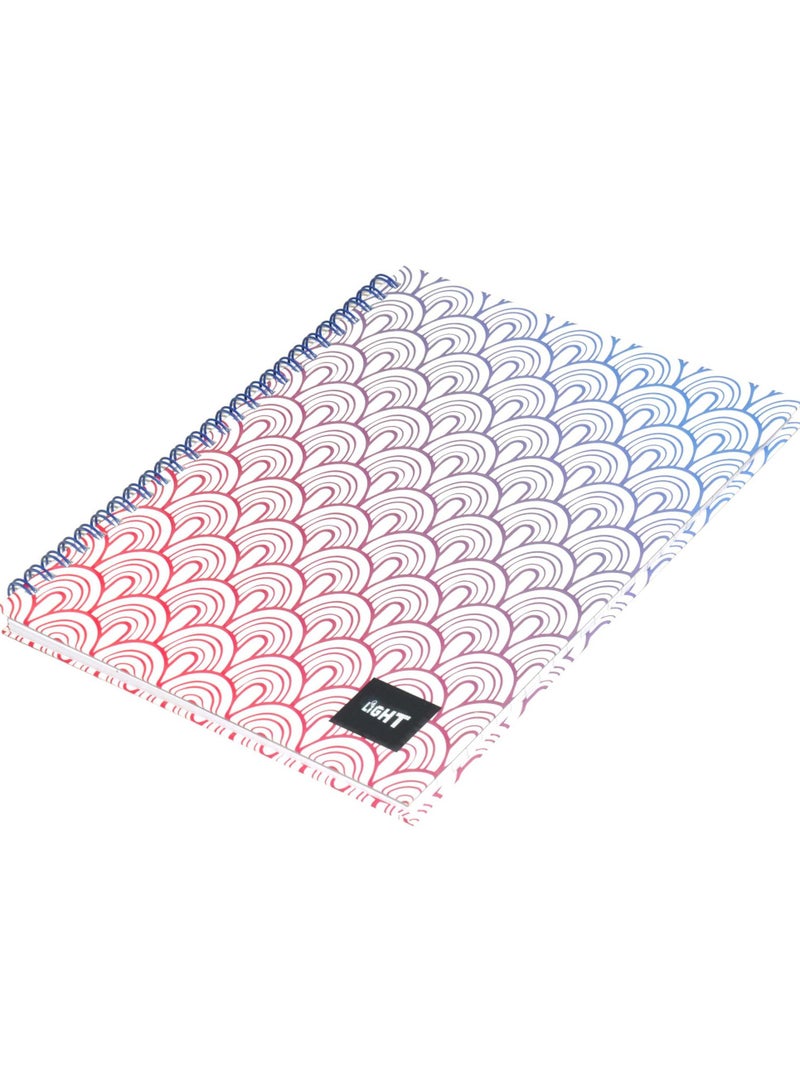 FIS LIGHT Pack of 5  Spiral Hard Cover Notebook, Single Line, 9X7 Inches (22.86 X 20.32 CM), 100 Sheets -LINBS971610 - Image 4