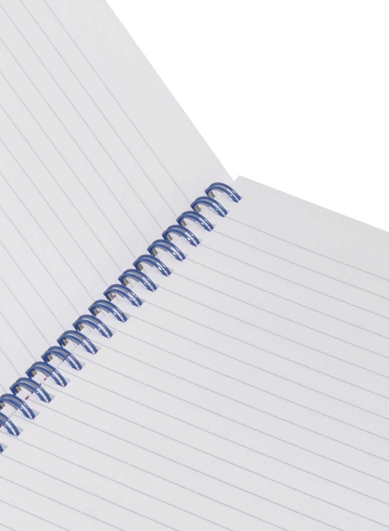 FIS LIGHT Pack of 5  Spiral Hard Cover Notebook, Single Line, 9X7 Inches (22.86 X 20.32 CM), 100 Sheets -LINBS971610 - Image 2