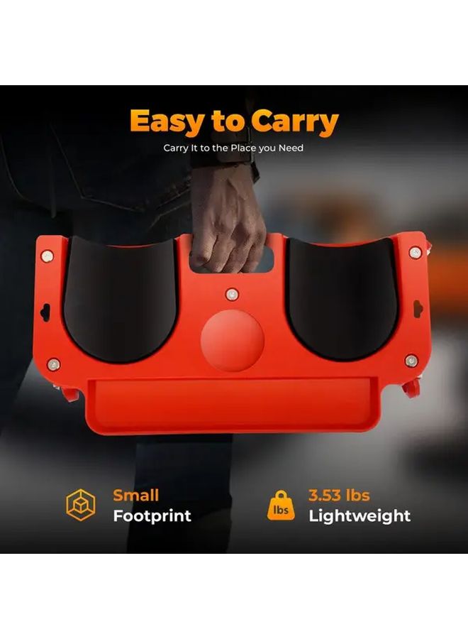Universal Rolling Knee Creeper With Durable Red Knee Pads 360 Degree Swivel Wheels And Tool Tray Multi Purpose ABS Wheelchair Kneeling Platform 5 Swivel Casters Comfortable Black Kneeling Pad Mechanics Carpenters Flooring Auto Repair - Image 5