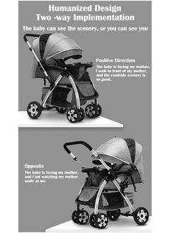 ZCM-HAPPY Lightweight Baby Stroller With Extended Canopy Easy One Hand Fold And Locking System For Newborn To 3 Years Age Babies  - Image 2