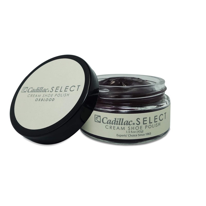 Cadillac Select Premium Cream Shoe Polish â€“ Oxblood Leather Shoe Care, Nourishing Formula, Restores Shine and Color, Easy Application, Made in USA - Image 1