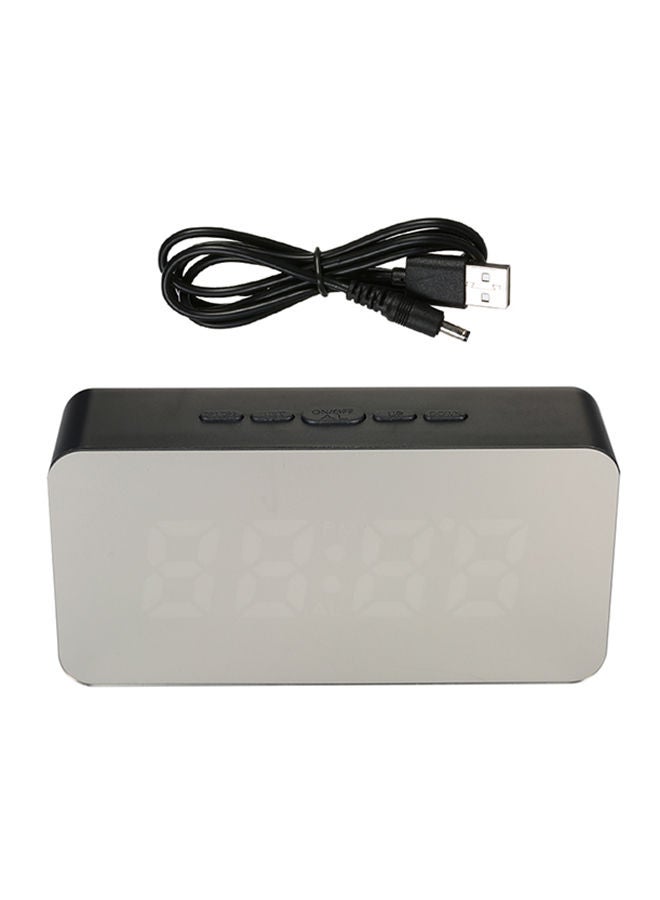 NIBEMINENT Digital Led Mirror Alarm Clock Black 13.7x6.8x3.5centimeter - Image 1