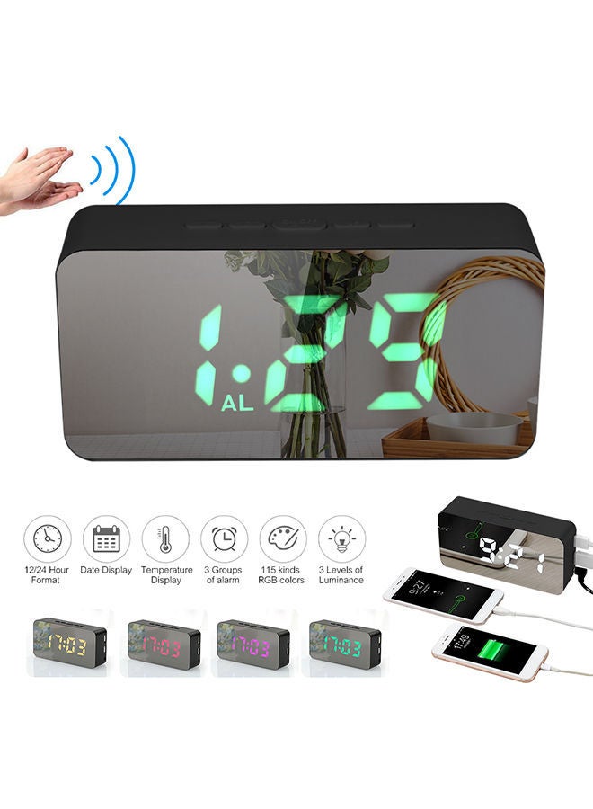 NIBEMINENT Digital Led Mirror Alarm Clock Black 13.7x6.8x3.5centimeter - Image 4