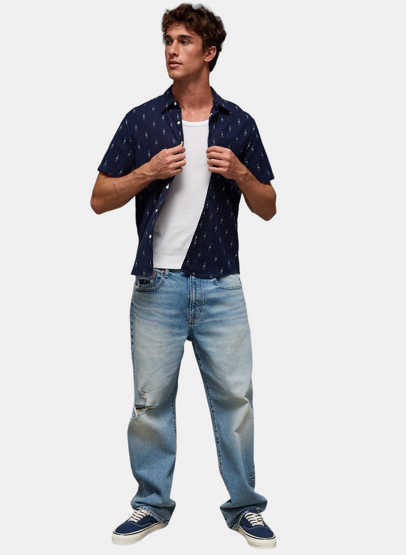 American Eagle AE Short-Sleeve Button-Up Shirt - Image 5