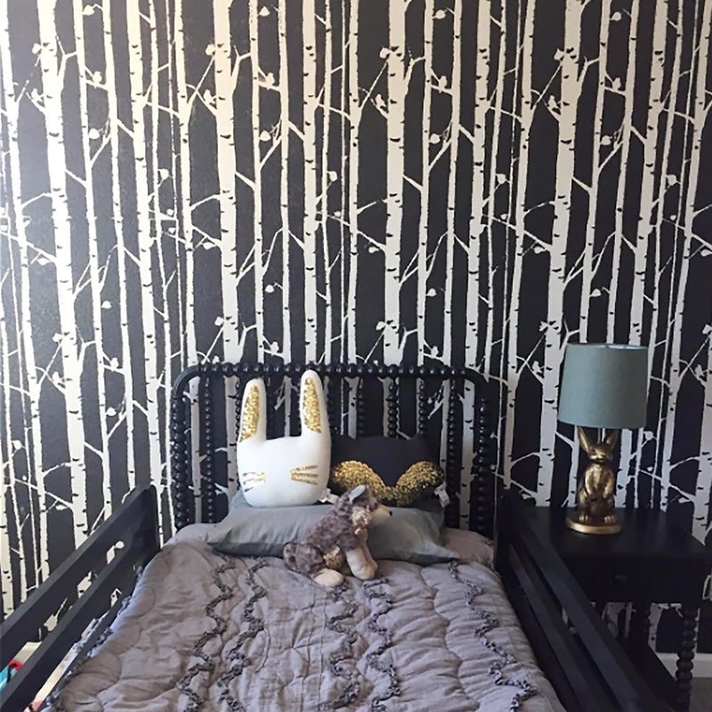 STENCILITÂ® Birch Forest Wall Stencil - XL Stencil 24x37 in, Tree Wall Stencils for Painting Large Pattern, Modern Large Wall Stencils Boho - Image 5