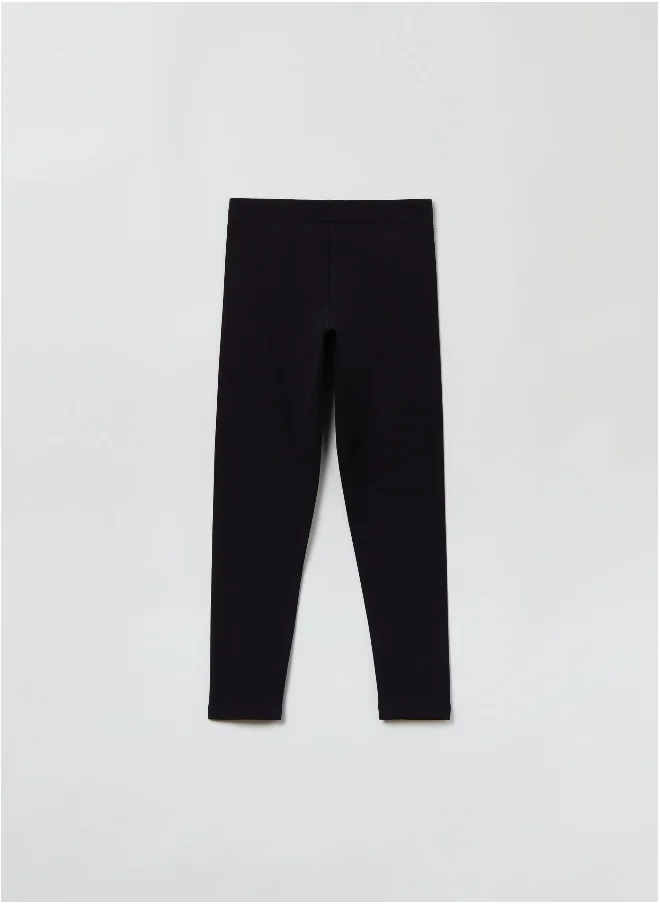 او في اس Ovs Printed Stretch Cotton Leggings
