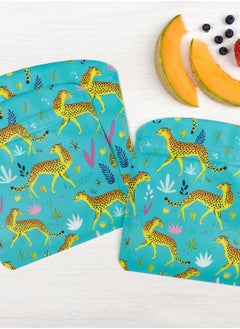 Set Of 3 Cheetah Snack Bags