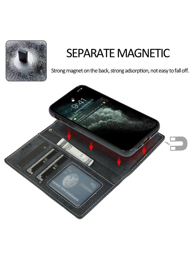 Zaboon Case For iPhone 13 mini Retro 2 in 1 Detachable Magnetic Horizontal Flip TPU + PU Leather Case with Holder & Card Slots & Photo Frame & Wallet - Image 5