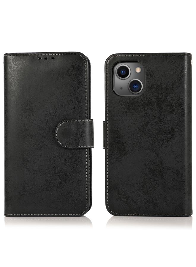 Zaboon Case For iPhone 13 mini Retro 2 in 1 Detachable Magnetic Horizontal Flip TPU + PU Leather Case with Holder & Card Slots & Photo Frame & Wallet - Image 2