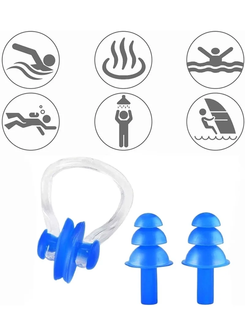 Boldy 2-Piece Ear Plugs and Nose Clips Set - Ear Nose Plug Silicone Set - Deniz Ear Plug Nose Clip - Ear Plug And Nose Clips Set Of 2 -