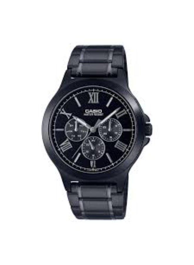 CASIO Analog Round Waterproof Wrist Watch With Stainless Steel MTP-V300B-1AUDF - Image 2