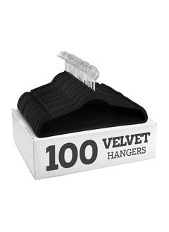 BLOOMING TIME Velvet Non Slip Suit Clothes Hangers,360° Rotating Hook(100pc)  - Image 1