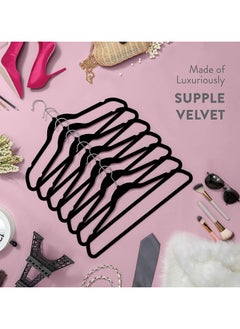 BLOOMING TIME Velvet Non Slip Suit Clothes Hangers,360° Rotating Hook(100pc)  - Image 5