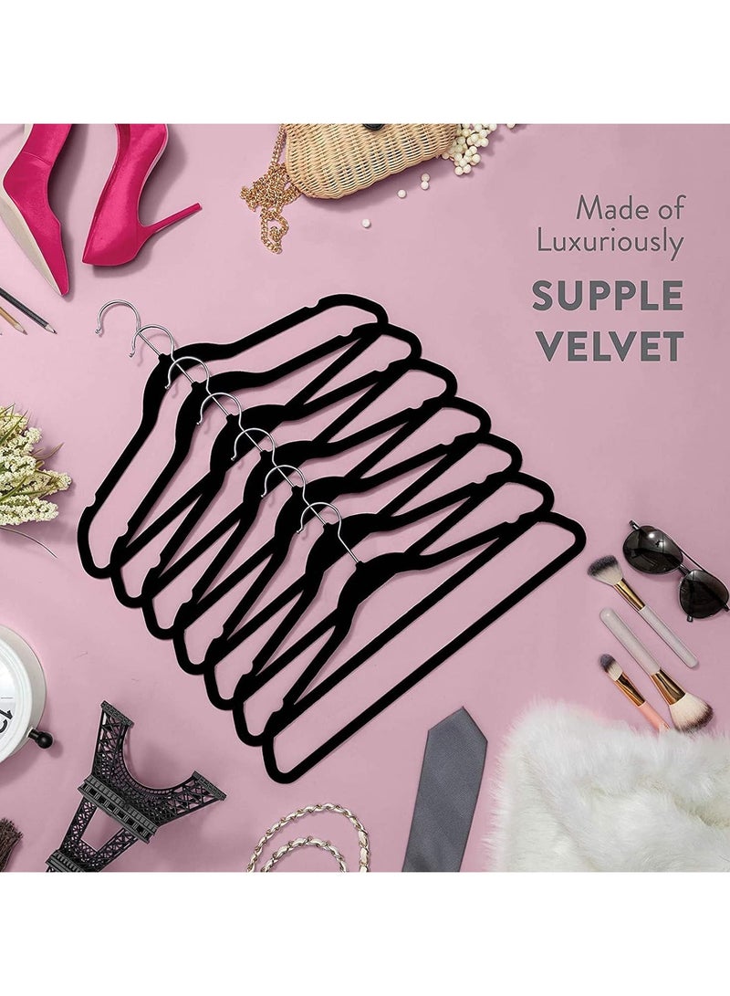 BLOOMING TIME Velvet Non Slip Suit Clothes Hangers,360° Rotating Hook(100pc) - Image 5