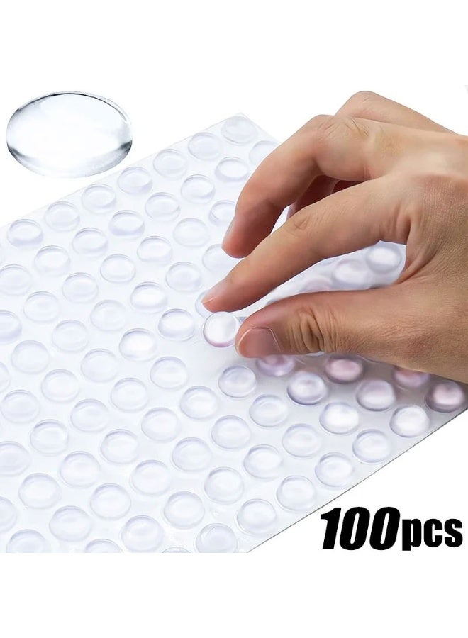 50-100Pcs Self Adhesive Clear Buffer Wall Stickers Bumper Toilet Cover Drawer Door Cabinets Anti-collision Rubber Silicone Pad - Image 1