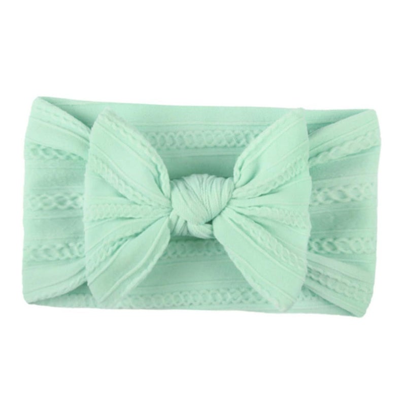 Soft Textured Hair Bonnet For Girls Boys 2pcs Bow Headwear - Image 3