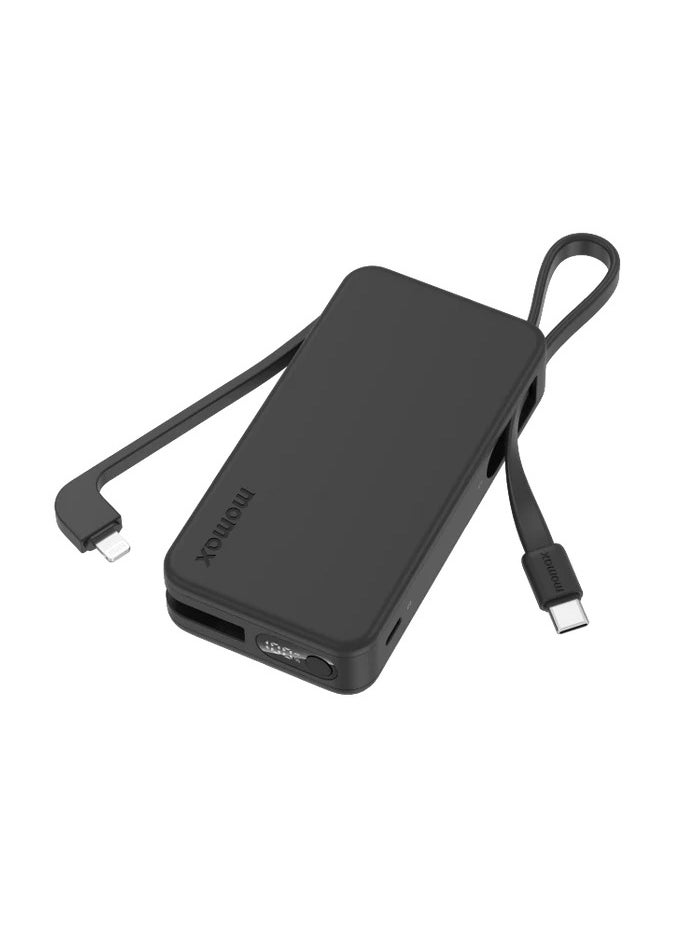 Generic - 1-Power Vital+ Power Bank 10000mAh With Built-In USB-C and Lightning Cable - Image 1