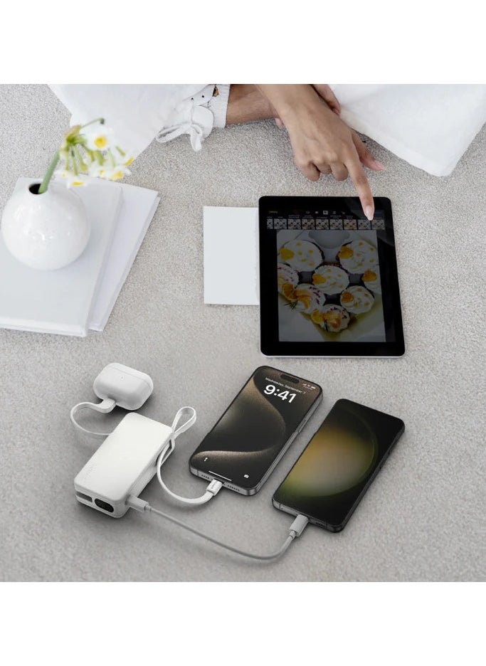 Generic - 1-Power Vital+ Power Bank 10000mAh With Built-In USB-C and Lightning Cable - Image 1