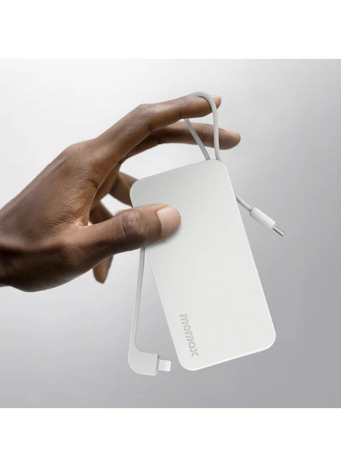 Generic - 1-Power Vital+ Power Bank 10000mAh With Built-In USB-C and Lightning Cable - Image 1