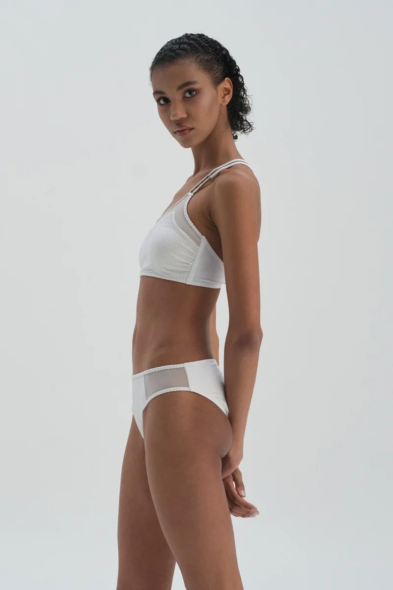 dagi White Normal Waist Bikini Bottom