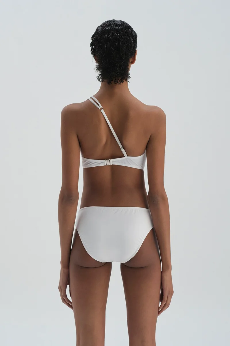 dagi White Normal Waist Bikini Bottom