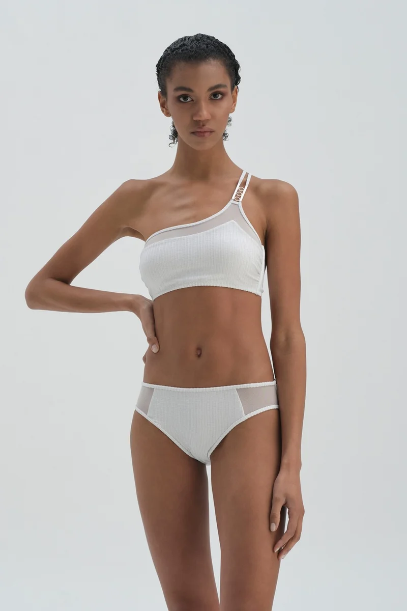 dagi White Normal Waist Bikini Bottom
