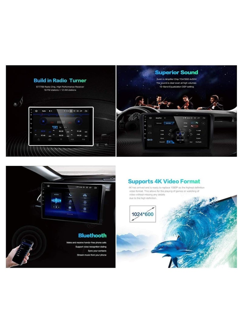 Android Screen For Toyota Yaris 2018 2019 2020 2GB RAM 32GB Memory Support Apple Carplay Android Auto Full HD Touch Screen 9 Inch built In Bluetooth USB Radio WiFi Play Store Backup Camera included