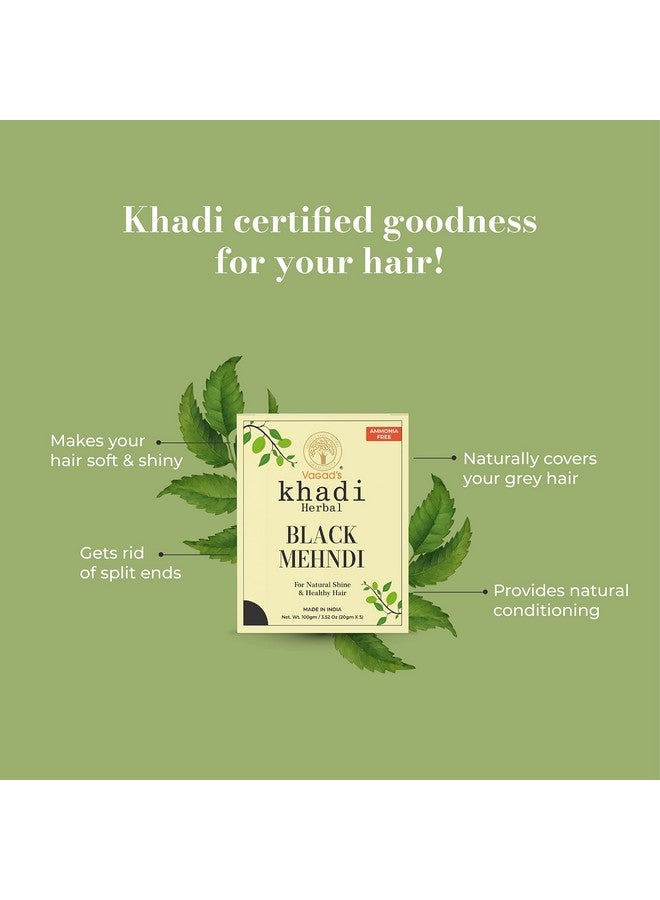 فاجدز كاجي Herbal Gramodaya Black Mehndi، الحناء، 300 جرام أسود (عبوة من 3) - Image 2