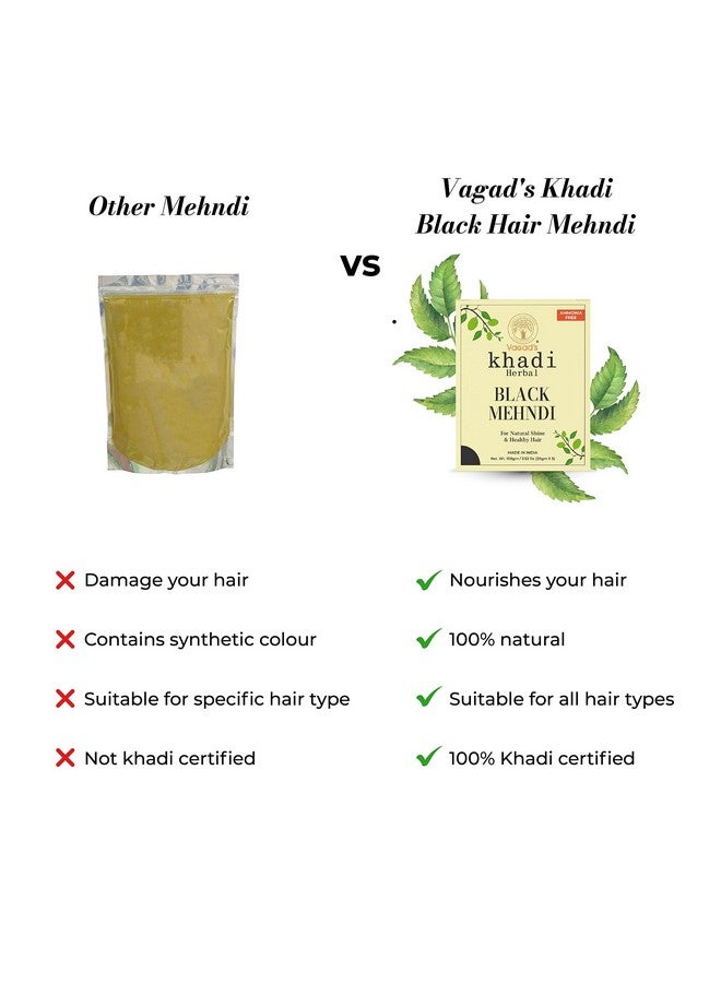 فاجدز كاجي Herbal Gramodaya Black Mehndi، الحناء، 300 جرام أسود (عبوة من 3) - Image 3