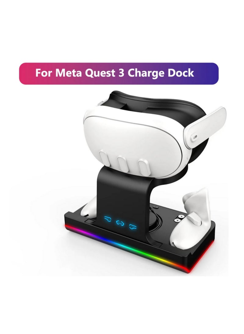Anmi Charger Station for Meta Quest 3 Oculus VR Accessories  (Black)  - Image 5