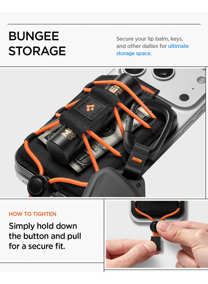 Spigen حامل بطاقات محفظة مغناطيسي TieFit (MagFit) [3 بطاقات، حامل كورد مرن] متوافق مع MagSafe مع iPhone 17/16/15/14/13/12، Pixel 10 Pixelsnap وحالات MagSafe – أسود - Image 5