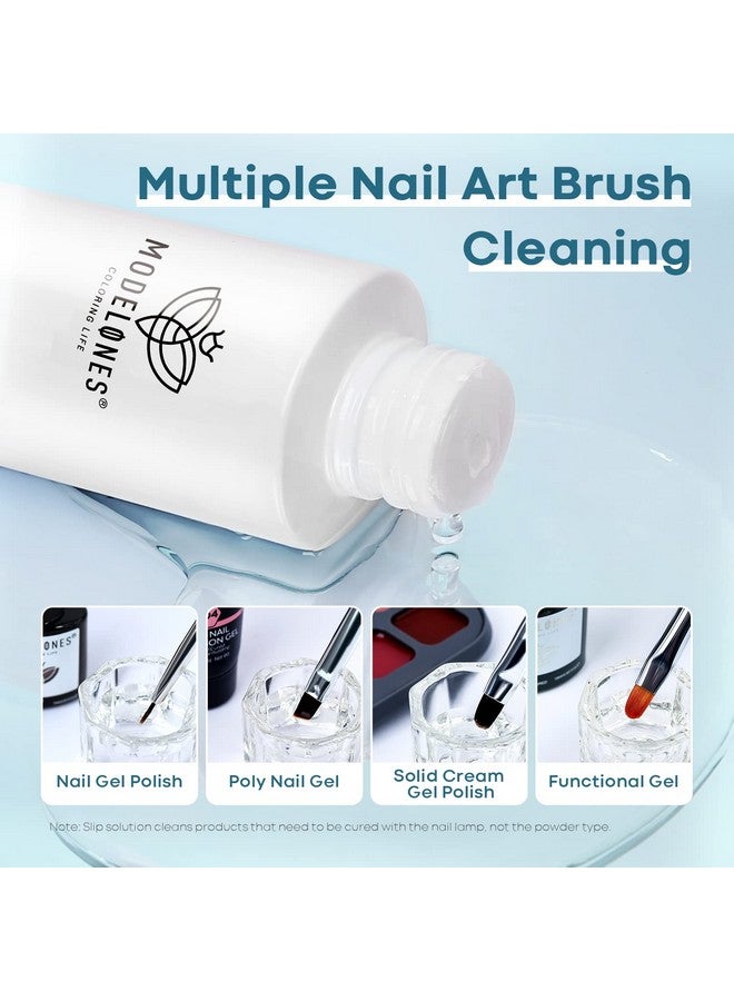 Modelones Poly Extension Gel Kit Slip Solution for Nails with Dual-Ended Nail Brush Anti-Stick Liquid Brushes Cleaning Easy Spread for Beginner - Image 4