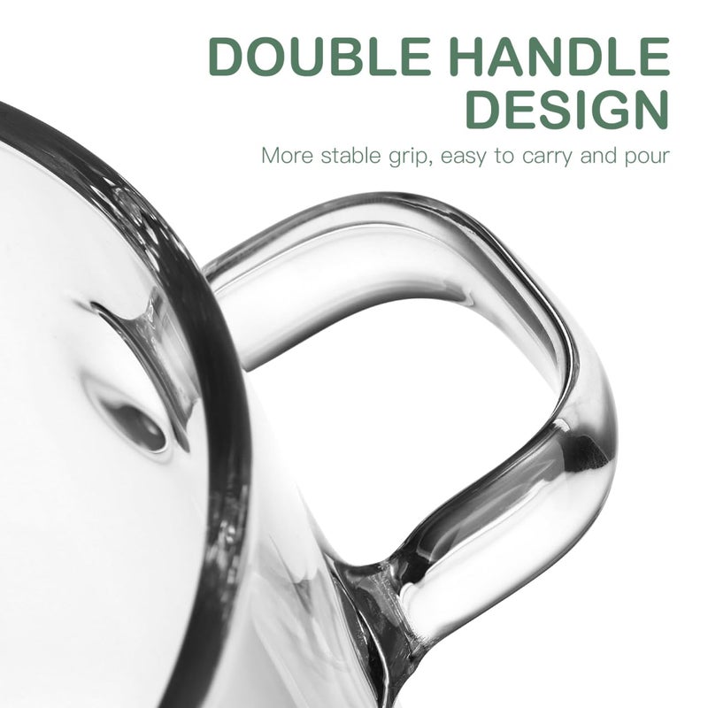 ERINGOGO Glass Saucepan with Cover, 64 oz Stovetop Cooking Pot with Lid and Handle Simmer Saucepan Clear Soup Pot, High Borosilicate Glass Cookware, 22X17CM - Image 5