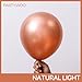 PartyWoo Rose Gold Balloons 100pcs 12 Inch Metallic Chrome Rose Gold Balloons for Wedding Sweet 16 Baby Shower Bridal Shower Bridgerton Floral Girl Birthday Party Decorations Rose GoldG107 - Image 4